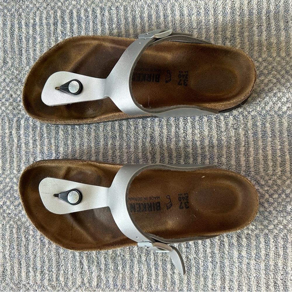 Silver Birkenstocks